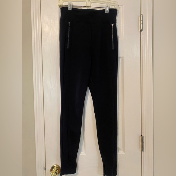 JoyLab Pants - JoyLab Womens High Rise Track Pant Ponte Zip Pockets Black M